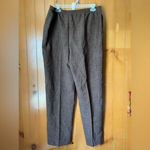 Nikki Women's Pants brown long Elastic Waist pull on with  Pockets Size 16